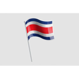 Costa Rica Flag Style 5 Sticker - DecalsHouse