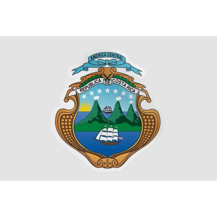 Costa Rica National Emblem Sticker - DecalsHouse