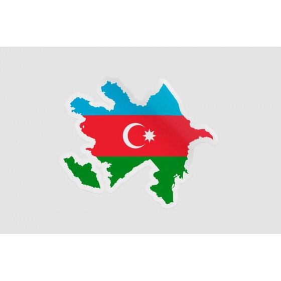 Azerbaijan Map Style 3 Sticker