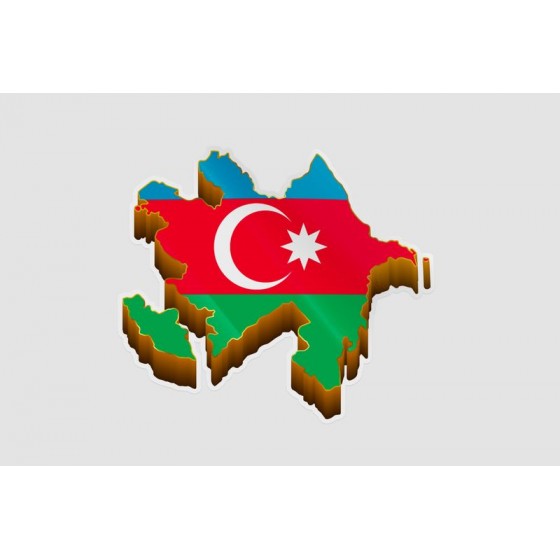 Azerbaijan Map Style 6 Sticker