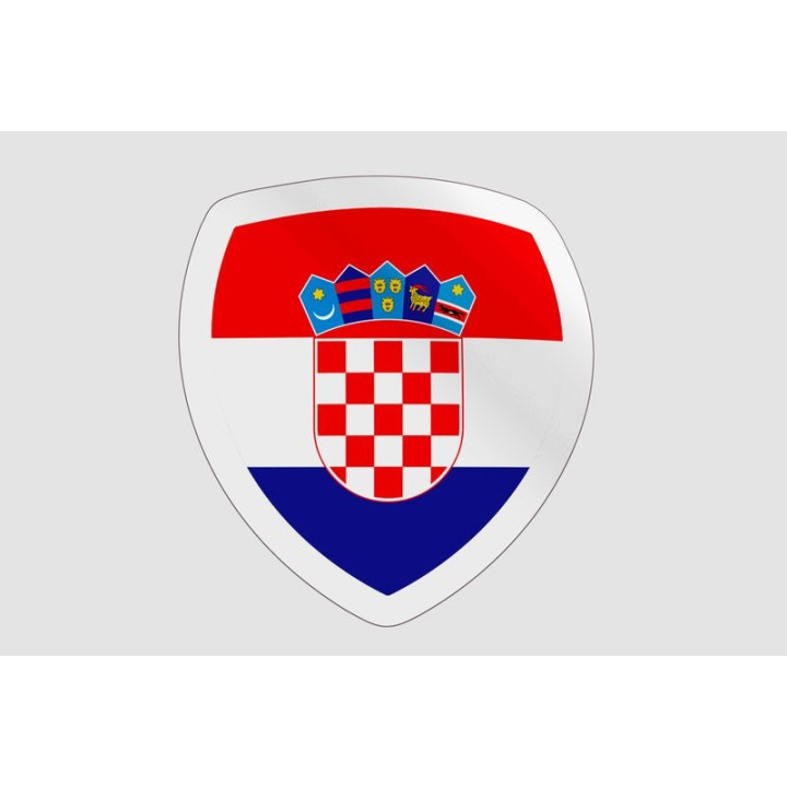Croatia Flag Badge Style 11 - DecalsHouse