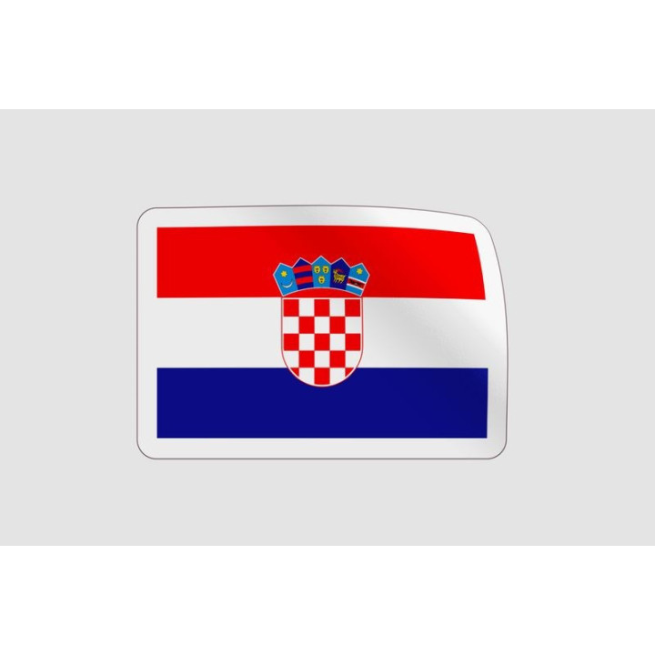 Croatia Flag Badge Style 5 - DecalsHouse