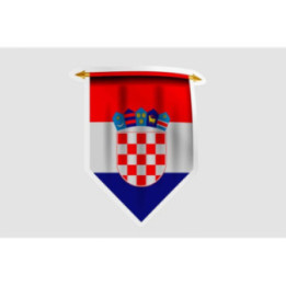Croatia Flag Pennant Style 10 - DecalsHouse