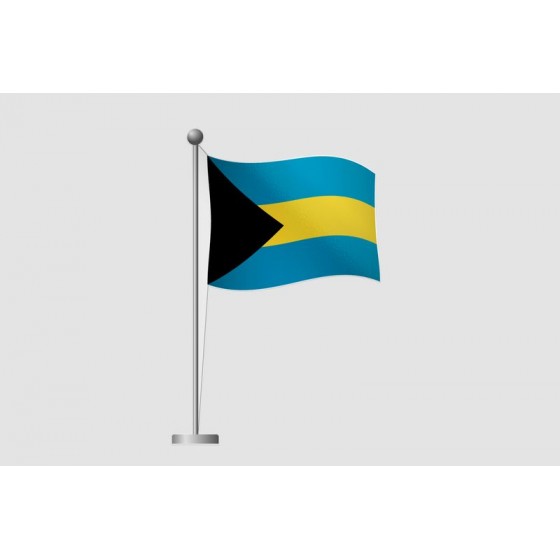 Bahamas Flag Style 2 Sticker