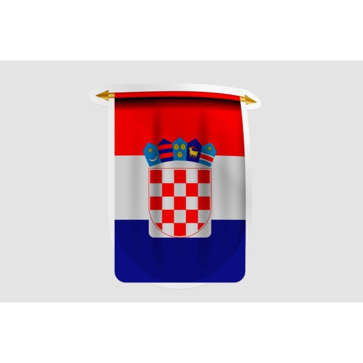 Croatia Flag Pennant Style 6 - DecalsHouse
