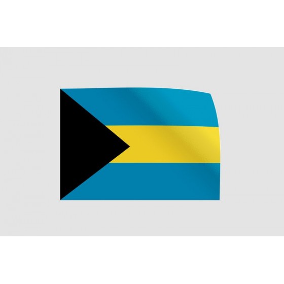 Bahamas Flag Style 23 Sticker