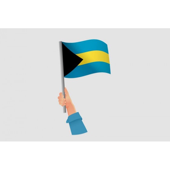 Bahamas Flag Style 24 Sticker
