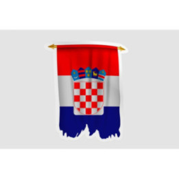 Croatia Flag Pennant Style 8 Sticker - DecalsHouse