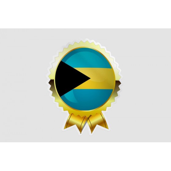 Bahamas Flag Style 5 Sticker