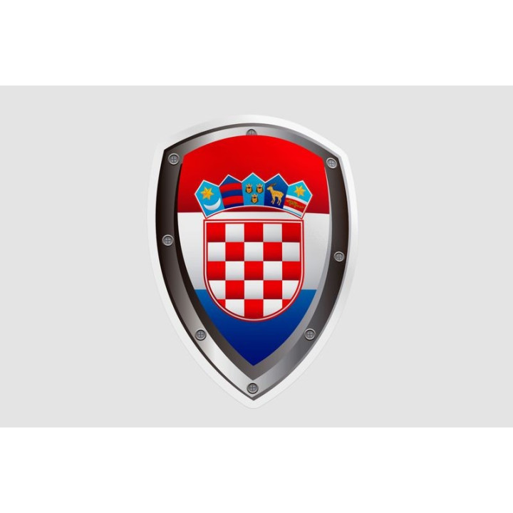 Croatia Flag Style 14 Sticker - DecalsHouse