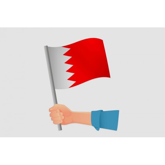 Bahrain Flag Style 4 Sticker