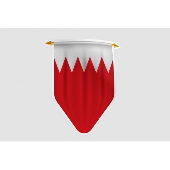Bahrain Flag Style 8 Sticker