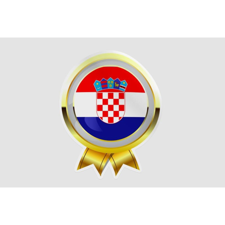 Croatia Flag Style 4 Sticker - DecalsHouse