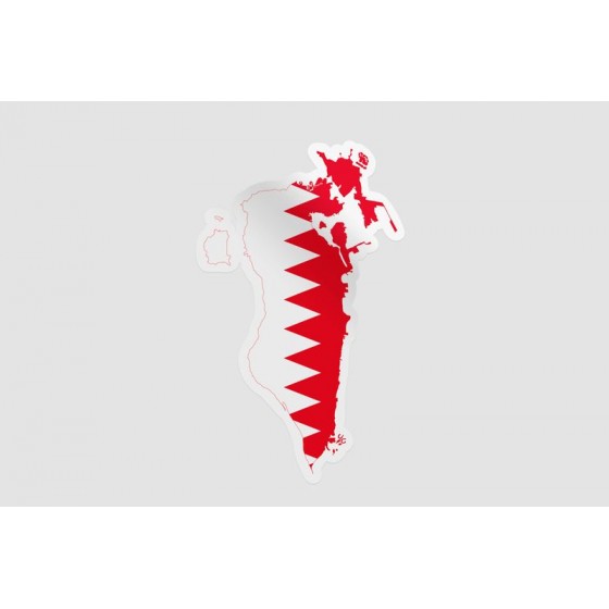 Bahrain Map Style 3 Sticker
