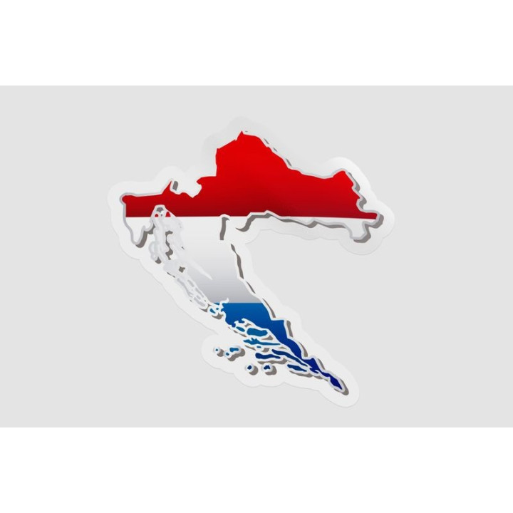 Croatia Map Flag - DecalsHouse