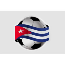 Cuba Flag Football Sticker - DecalsHouse