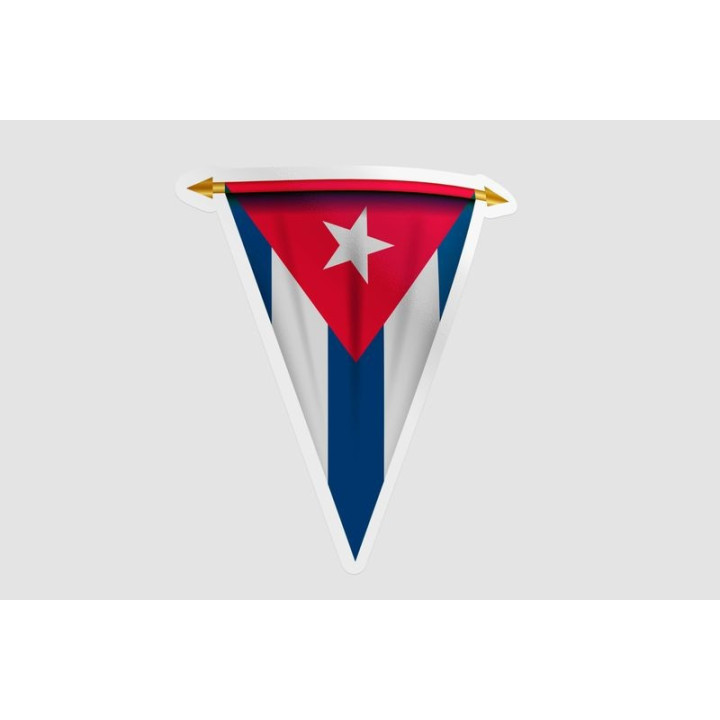 Cuba Flag Pennant Style 3 - DecalsHouse