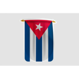 Cuba Flag Pennant Style 6 Sticker - DecalsHouse