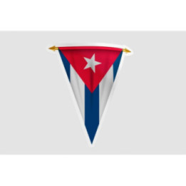 Cuba Flag Pennant Style 7 Sticker - DecalsHouse