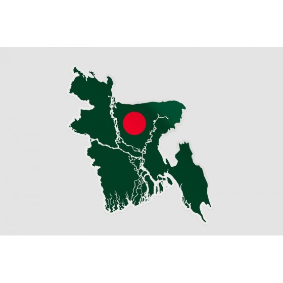 Bangladesh Map Style 2 Sticker