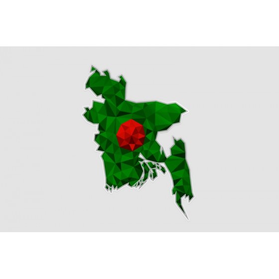 Bangladesh Map Style 3 Sticker
