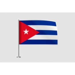 Cuba Flag Pole Style 2 - DecalsHouse