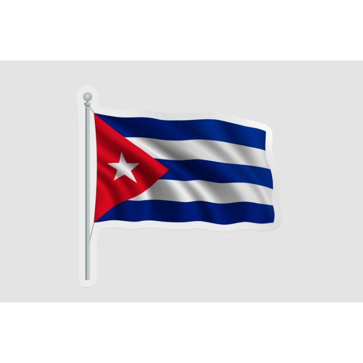 Cuba Flag Pole - DecalsHouse