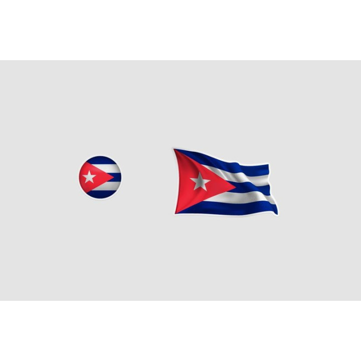 Cuba Flag Style 3 - DecalsHouse