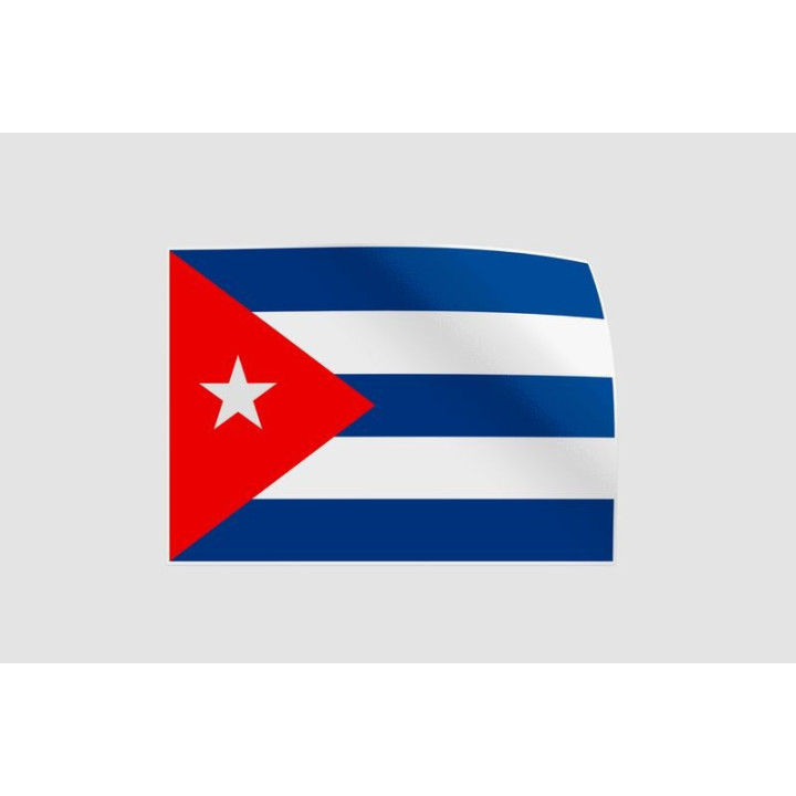 Cuba Flag Style 5 Sticker - DecalsHouse