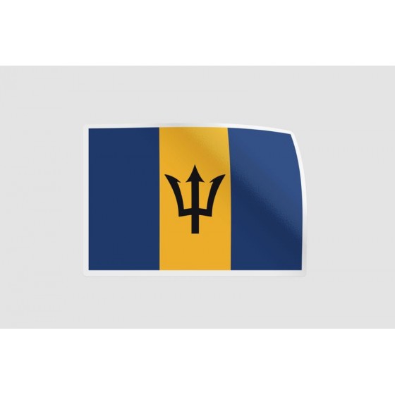 Barbados Flag Style 2 Sticker