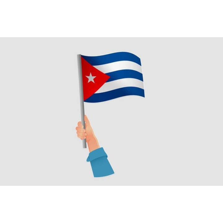 Cuba Flag Style 6 Sticker - DecalsHouse