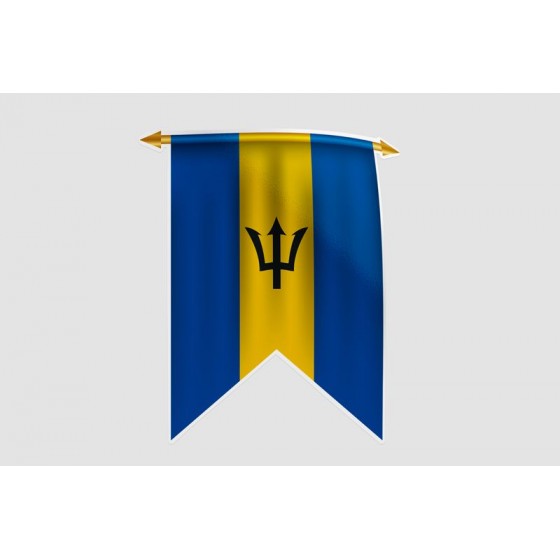 Barbados Flag Style 21 Sticker