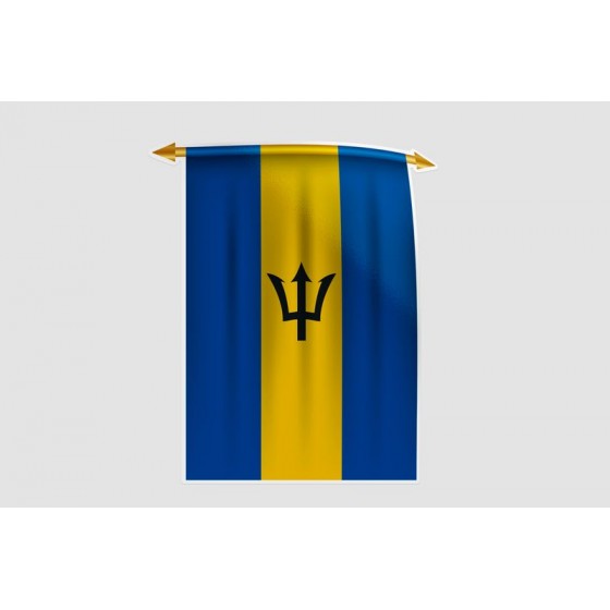 Barbados Flag Style 25 Sticker