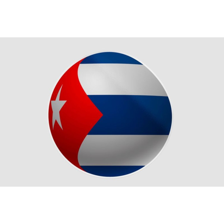 Cuba Flag Style 9 Sticker - DecalsHouse