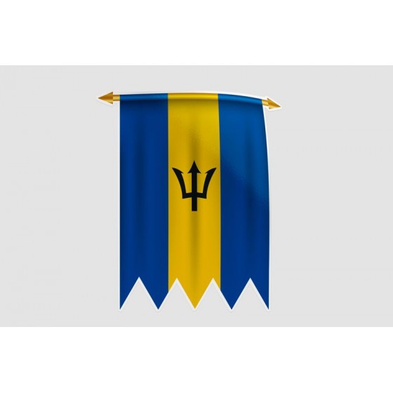 Barbados Flag Style 29 Sticker