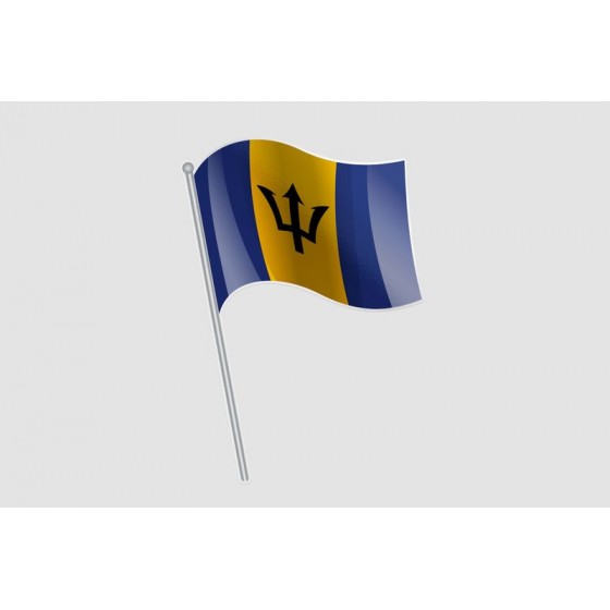 Barbados Flag Style 31 Sticker