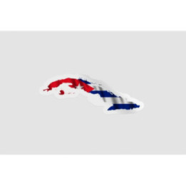 Cuba Map Flag Style 2 - DecalsHouse