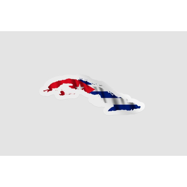 Cuba Map Flag Style 2 - DecalsHouse
