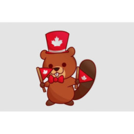 Cute Beaver For Canada Day Style 2 Sticker - DecalsHouse