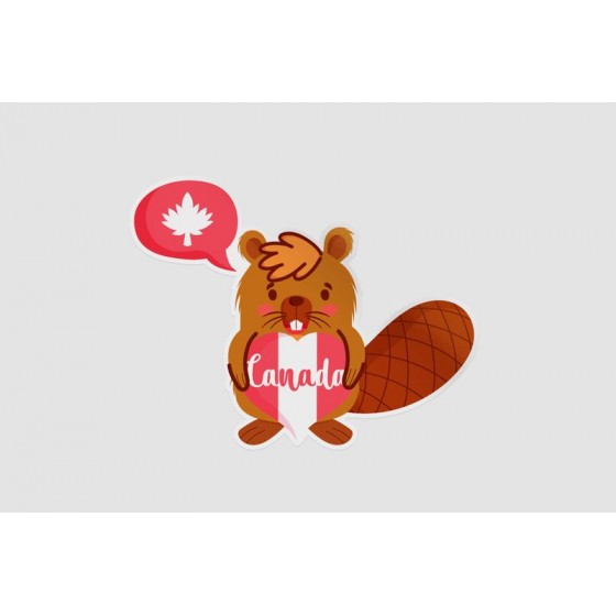 Beaver With Canadian Heart...