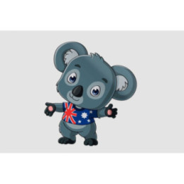 Cute Koala Australia Flag Sticker - DecalsHouse