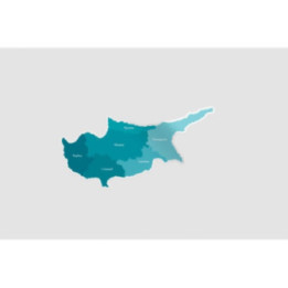 Cyprus Administrative Map - DecalsHouse