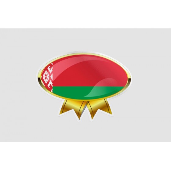 Belarus Flag Style 10 Sticker