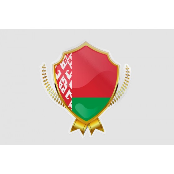 Belarus Flag Style 11 Sticker