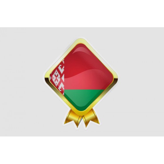 Belarus Flag Style 3 Sticker