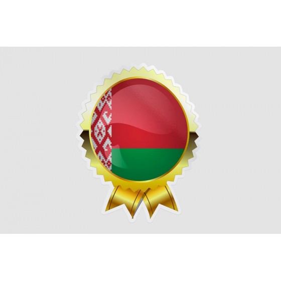 Belarus Flag Style 4 Sticker
