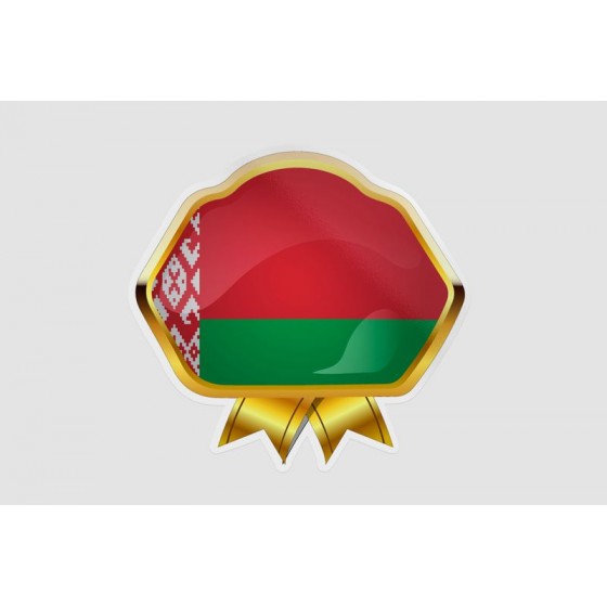 Belarus Flag Style 5 Sticker