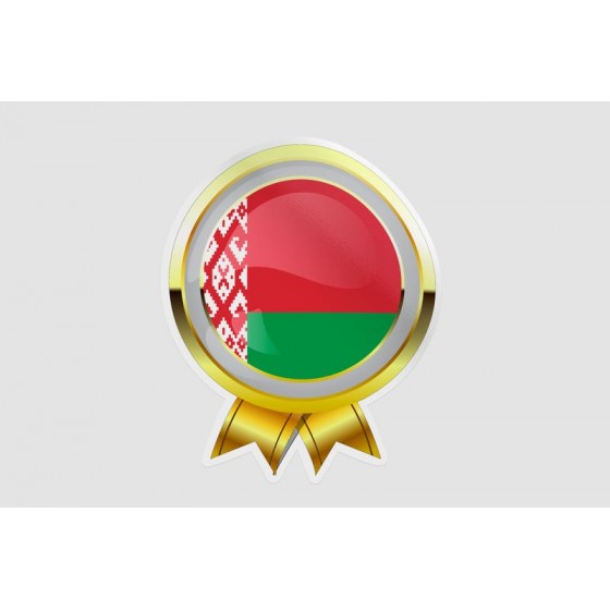 Belarus Flag Style 6 Sticker