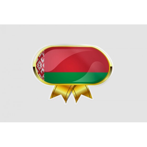 Belarus Flag Style 7 Sticker