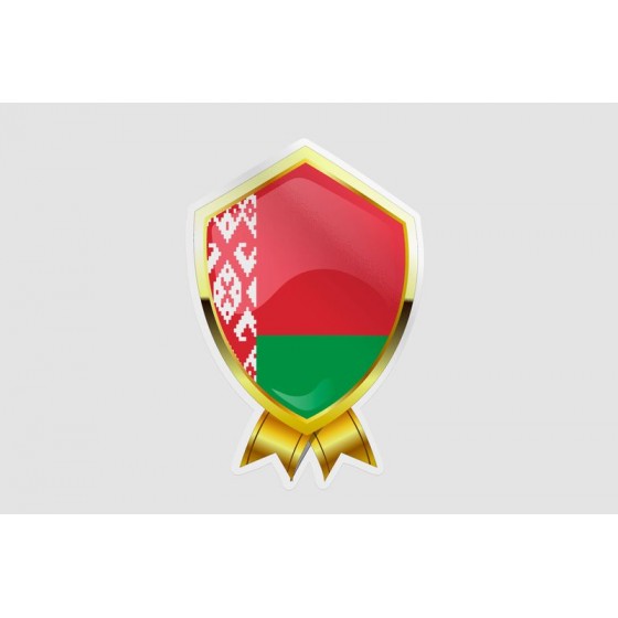 Belarus Flag Style 8 Sticker
